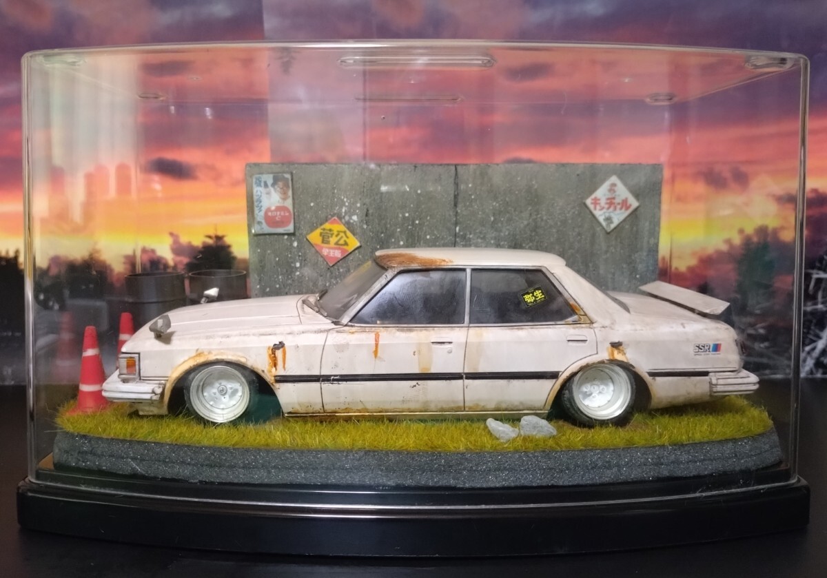 1/24 51クレスタ 昭和の風景 草ヒロ 旧車 MK-1 自作情景ジオラマ 1/24 51クレスタ 昭和の風景 草ヒロ 旧車 MK-1 自作情景ジオラマ