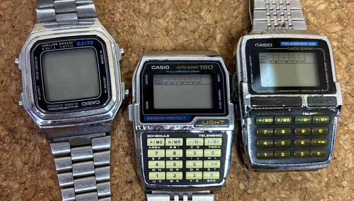 ○時計ジャンク○ 3本まとめ売り CASIO DATA BANK150 DBC-1500 ○時計ジャンク○ 3本まとめ売り CASIO DATA BANK150 DBC-1500