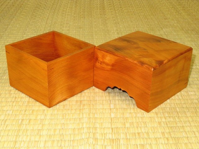 △屋久杉・木頭杉(瘤杢)△駒箱2個のセット 未使用品(将棋 △屋久杉・木頭杉(瘤杢)△駒箱2個のセット 未使用品(将棋