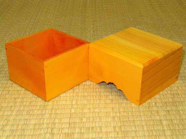 ▲高橋工芸/水目桜駒箱と本榧駒箱/２個セット▲未使用品（将棋）