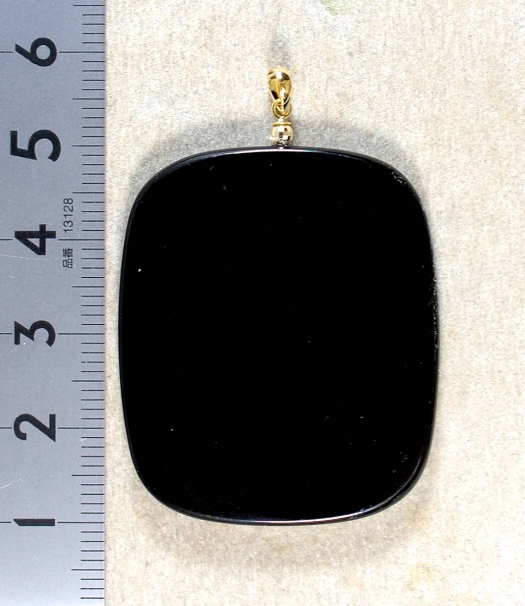 100～K18繊細な描写彫り美しい!メノウカメオ44.83ct40.2×34.1