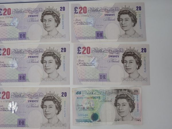 イギリス旧紙幣 GBP 合計250ポンド分 計14枚 BANK of ENGLAND イギリス旧紙幣 GBP 合計250ポンド分 計14枚 BANK of ENGLAND