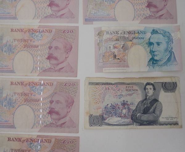 イギリス旧紙幣 GBP 合計250ポンド分 計14枚 BANK of ENGLAND イギリス旧紙幣 GBP 合計250ポンド分 計14枚 BANK of ENGLAND