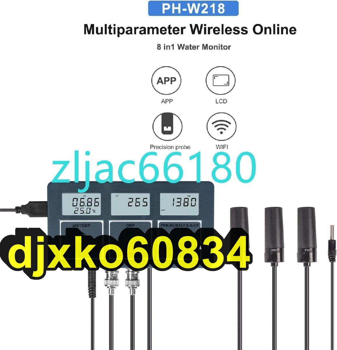 новый Professional 8 in 1 мульти- pala измерительный прибор LCD многофункциональный качество воды монитор качество воды инспекция измерительный прибор цифровой PH/EC/TDS/SALT/SG/CF/ORP/ температура