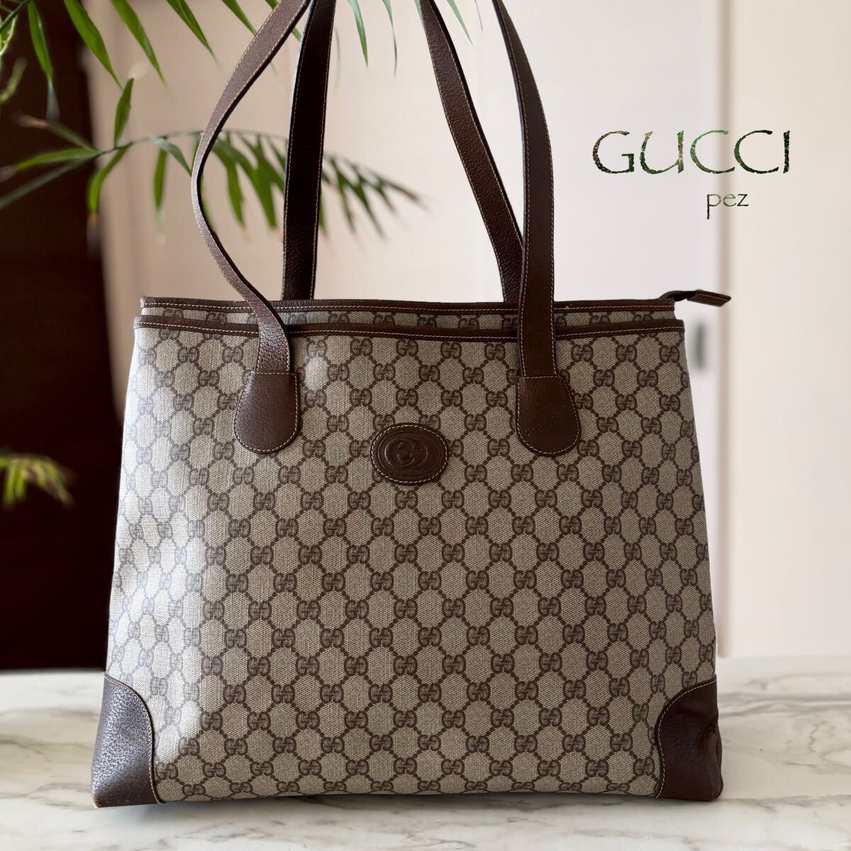 正規品 GUCCI オールドグッチ GG柄 レザーショルダーバッグ 正規品 GUCCI オールドグッチ GG柄 レザーショルダーバッグ