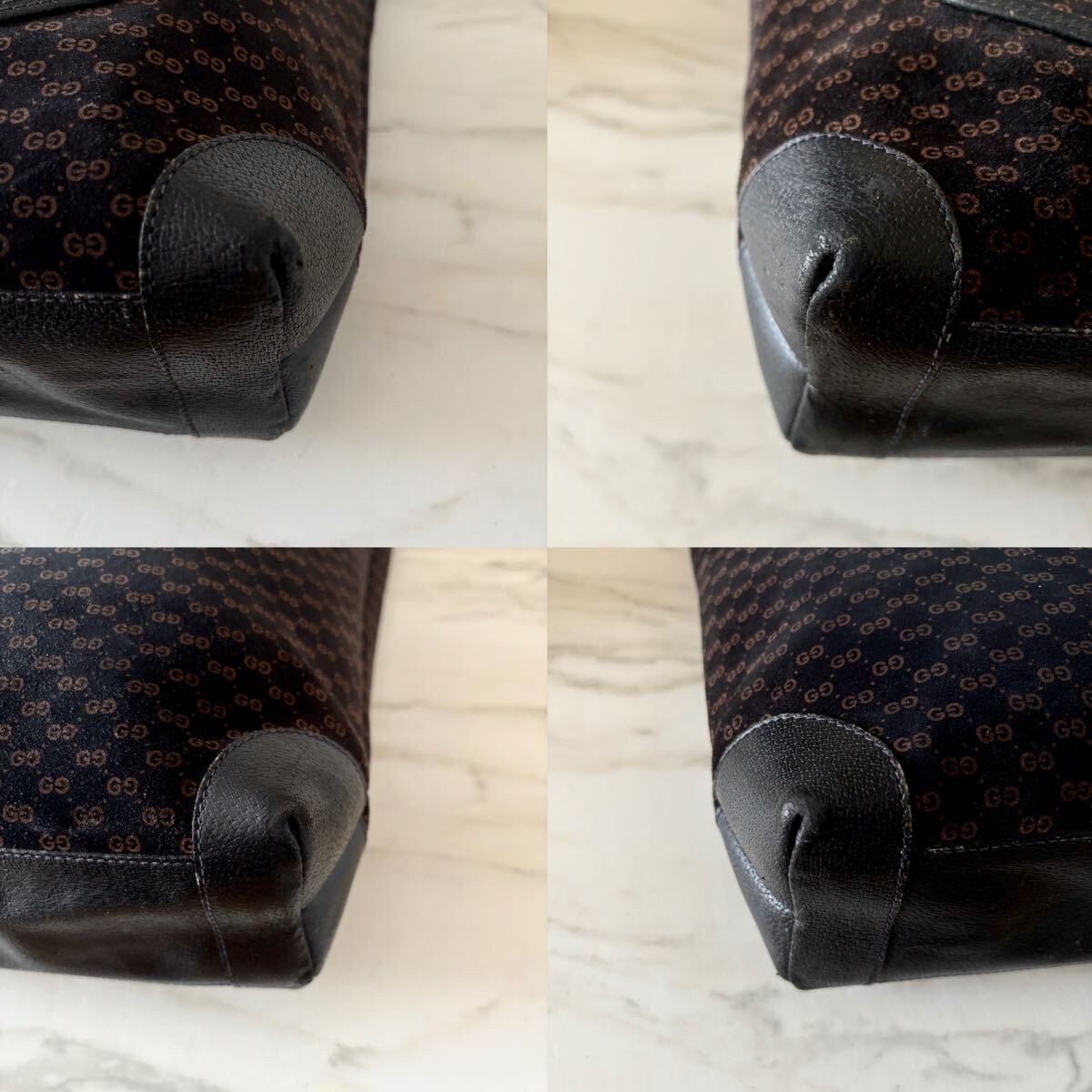 超美品 GUCCI オールドグッチ マイクロGG レザートートバッグ 超美品 GUCCI オールドグッチ マイクロGG レザートートバッグ