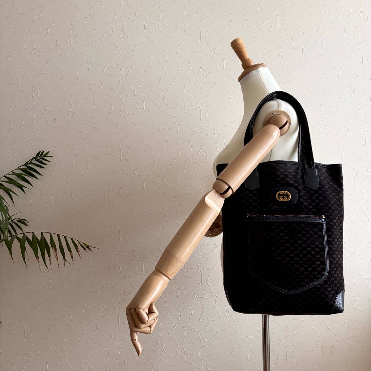 超美品 GUCCI オールドグッチ マイクロGG レザートートバッグ 超美品 GUCCI オールドグッチ マイクロGG レザートートバッグ