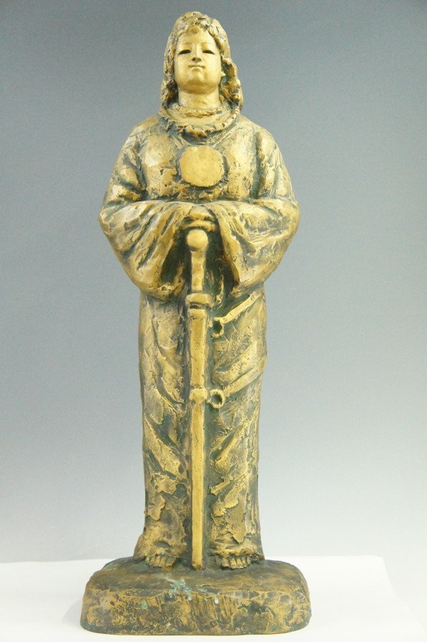 T 文化勲章 北村西望原型製作 母神 天照大神像 プロンズ像 高さ T 文化勲章 北村西望原型製作 母神 天照大神像 プロンズ像 高さ