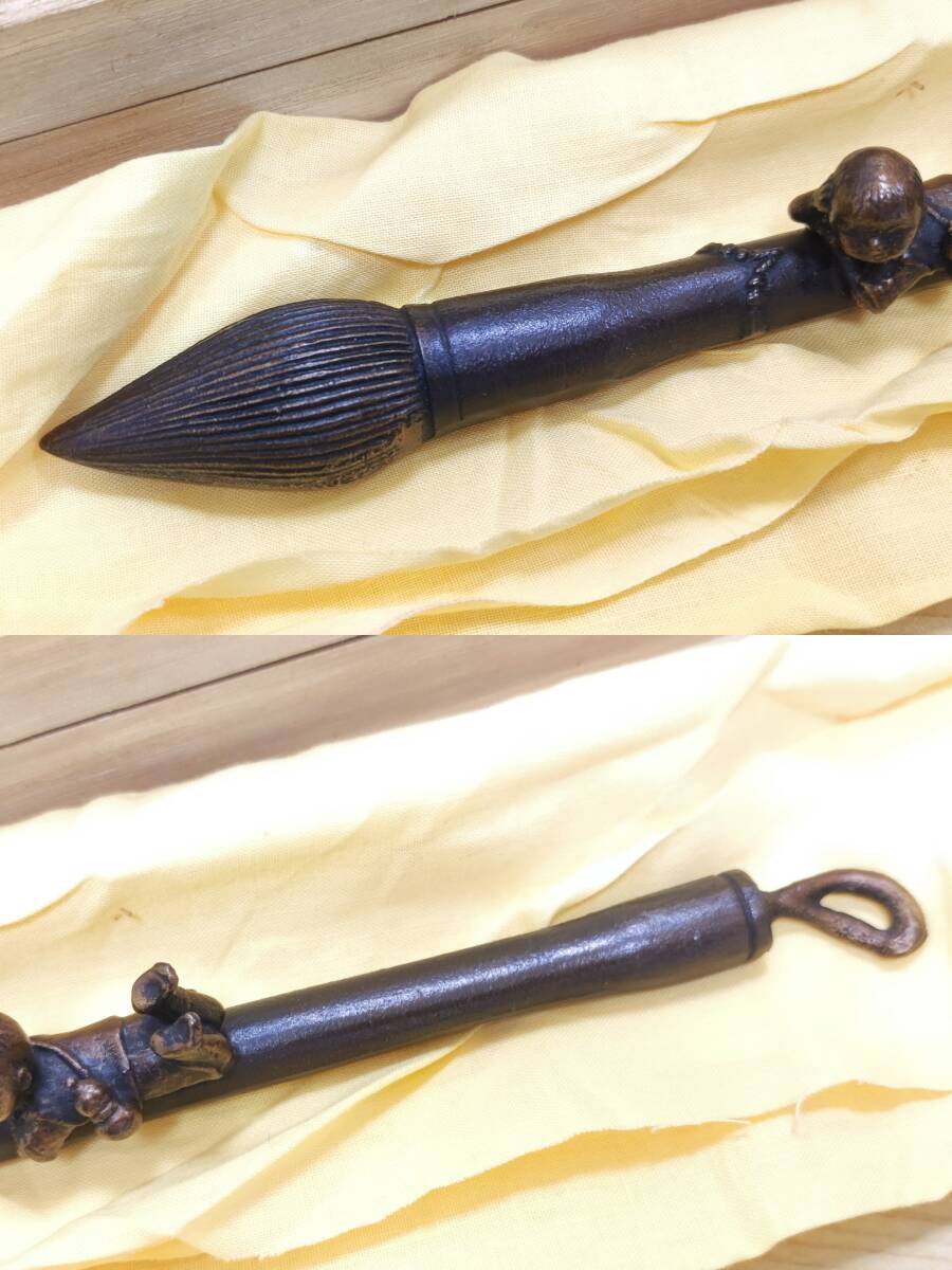 未使用保管品☆青銅製文鎮 ひととき 下尾治彦 共箱付 高岡銅器 未使用保管品☆青銅製文鎮 ひととき 下尾治彦 共箱付 高岡銅器