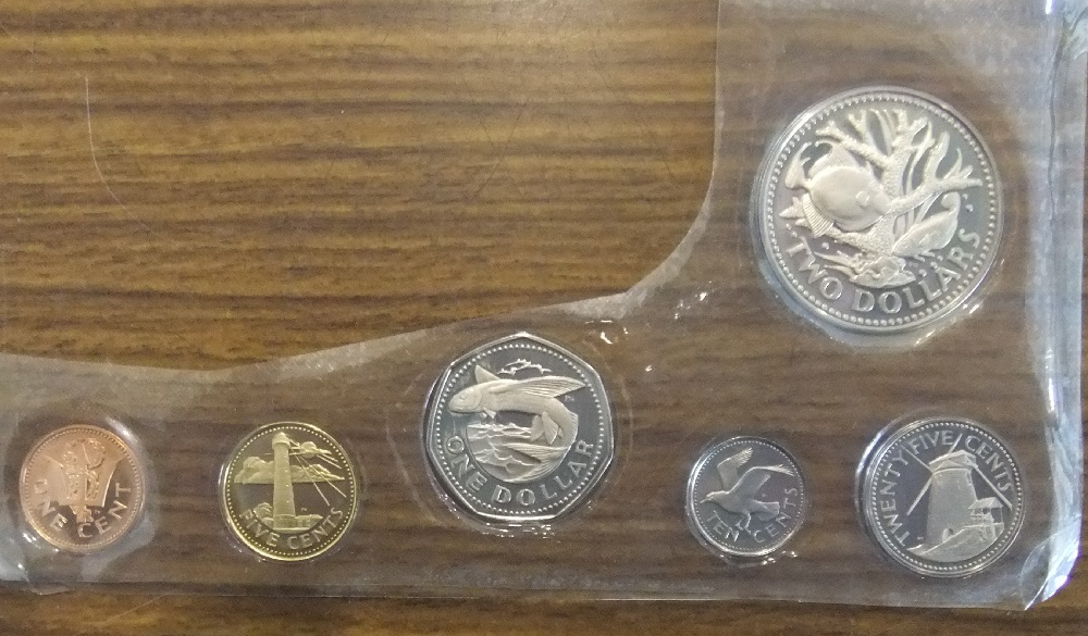 バルバドス 1973年△ フランクリンミントプルーフ貨幣セット6枚 バルバドス 1973年△ フランクリンミントプルーフ貨幣セット6枚