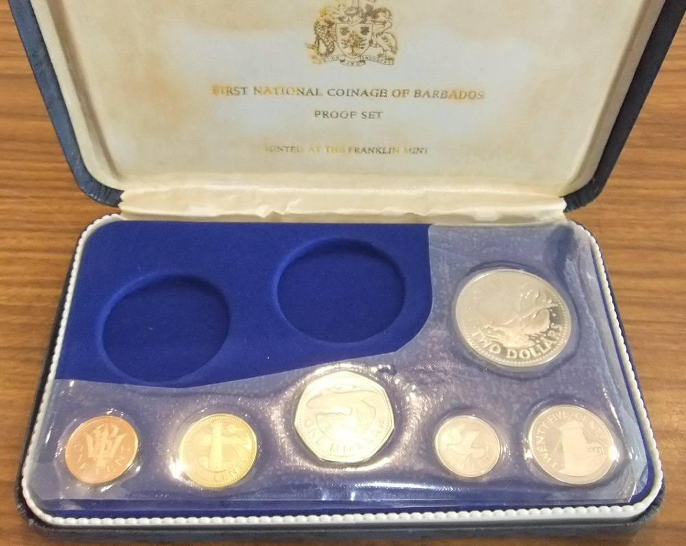 バルバドス 1973年△ フランクリンミントプルーフ貨幣セット6枚 バルバドス 1973年△ フランクリンミントプルーフ貨幣セット6枚