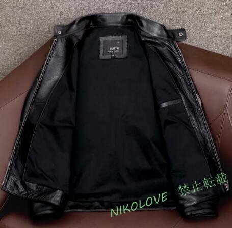 新品 レザージャケット 機関車 革ジャン 本革 シングルライダース メンズファッション ハーレー 牛革 バイクレザー アメカジ S～5XL