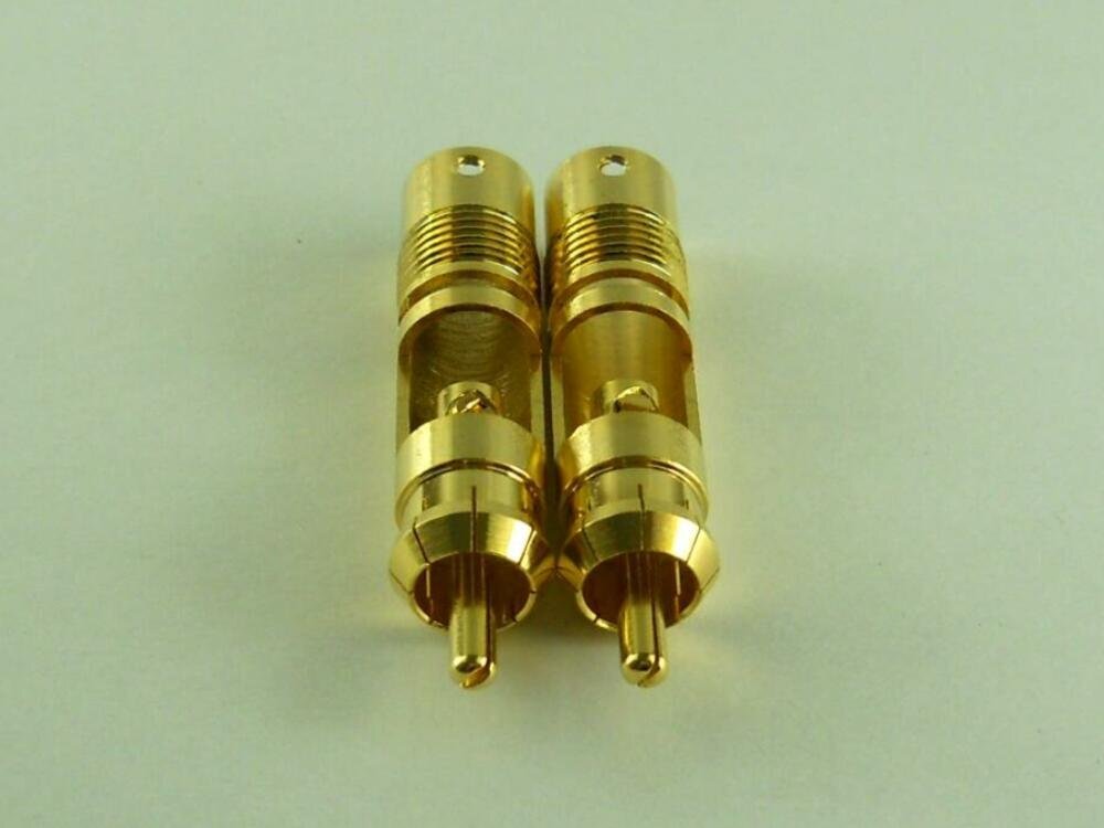 ★パイリックス Pailiccs RCAプラグ RCAコネクタ ピンプラグ 自作用 24K 金メッキ A ブラック 2本セット【送料無(wú)料】