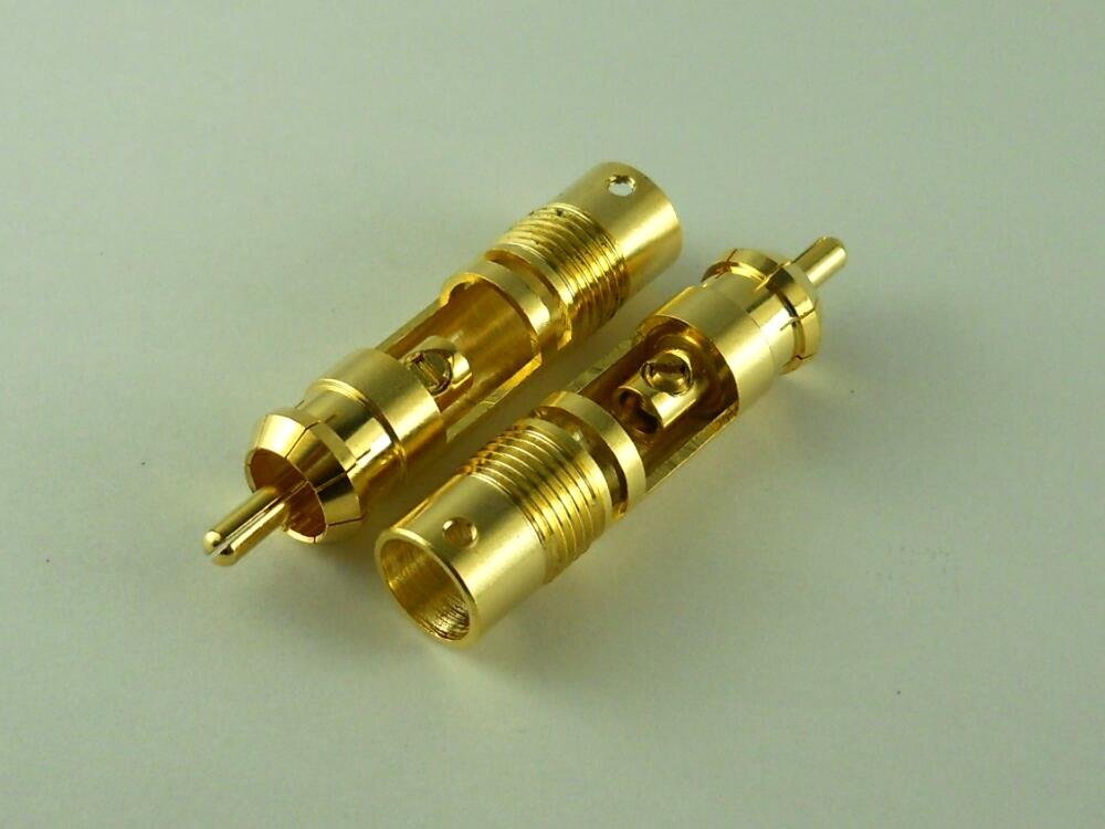 ★パイリックス Pailiccs RCAプラグ RCAコネクタ ピンプラグ 自作用 24K 金メッキ A ブラック 2本セット【送料無(wú)料】