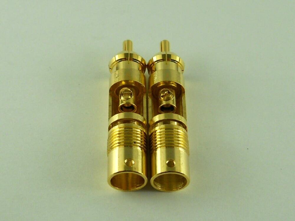 ★パイリックス Pailiccs RCAプラグ RCAコネクタ ピンプラグ 自作用 24K 金メッキ A ブラック 2本セット【送料無(wú)料】