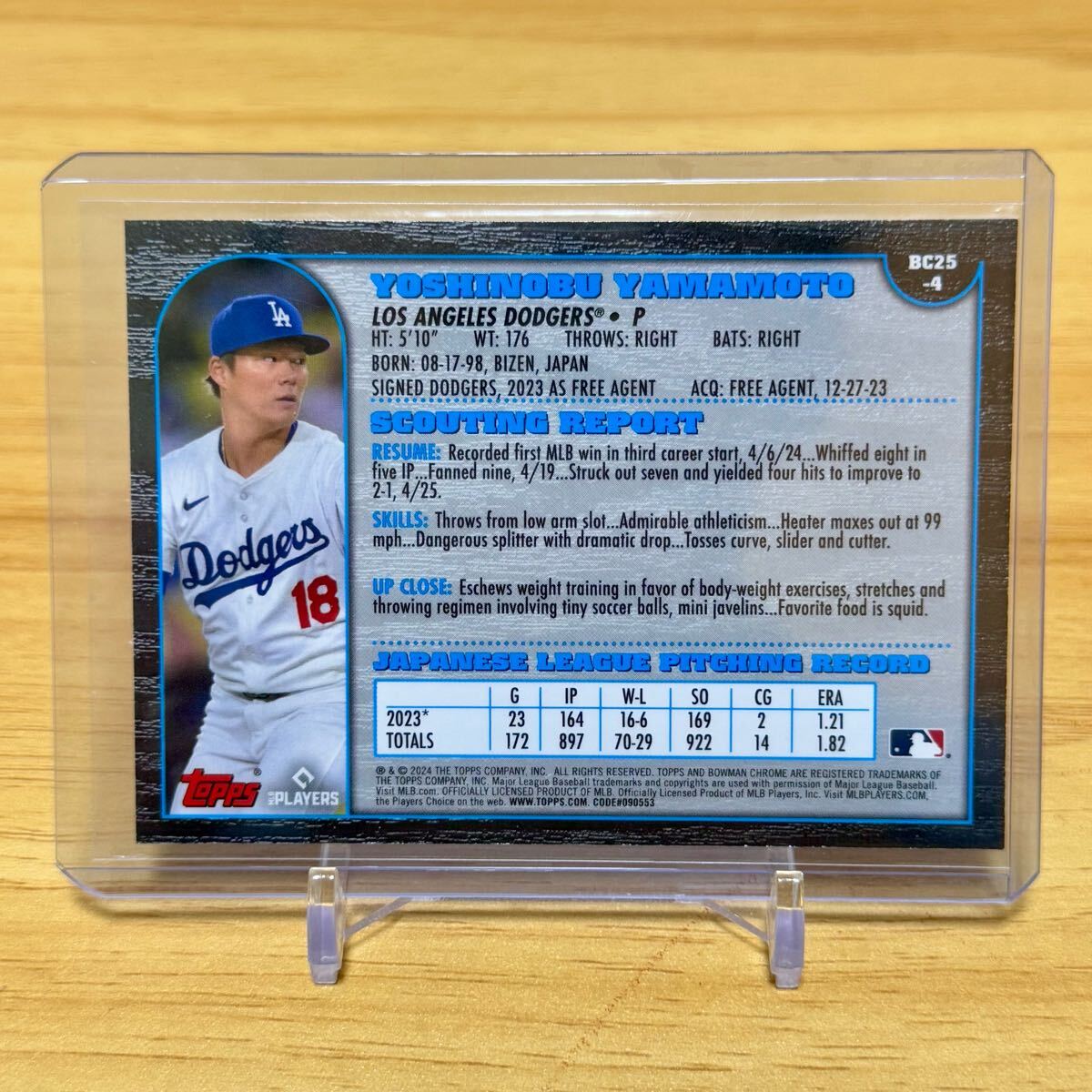 1円スタート!2024 Topps Bowman Chrome 山本由伸 25th 1円スタート!2024 Topps Bowman Chrome 山本由伸 25th