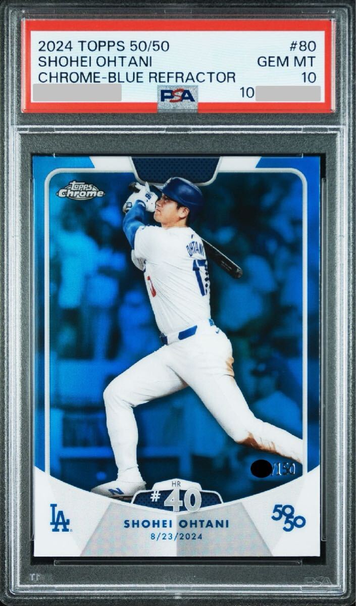 【奇跡PSA10】2024 MLB topps 50/50 ?80 SHOHEI OHTANI 大谷翔平 限定BOX ドジャース LAD GEM MINT 40號(hào)HR Chrome Blue Refractor 150シリ