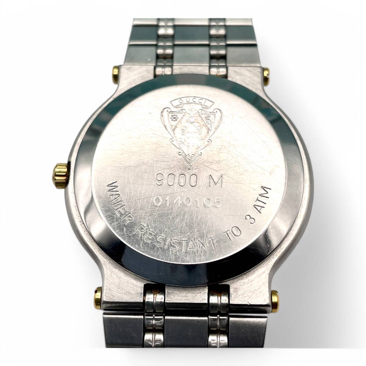 極美品 □ 稼動 GUCCI グッチ メンズ 9000M 腕時計 黒文字 極美品 □ 稼動 GUCCI グッチ メンズ 9000M 腕時計 黒文字