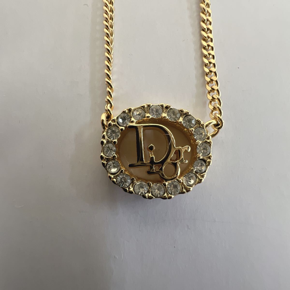 ○ Dior ディオール ネックレス約20㎝ イヤリングセット ○ Dior ディオール ネックレス約20㎝ イヤリングセット