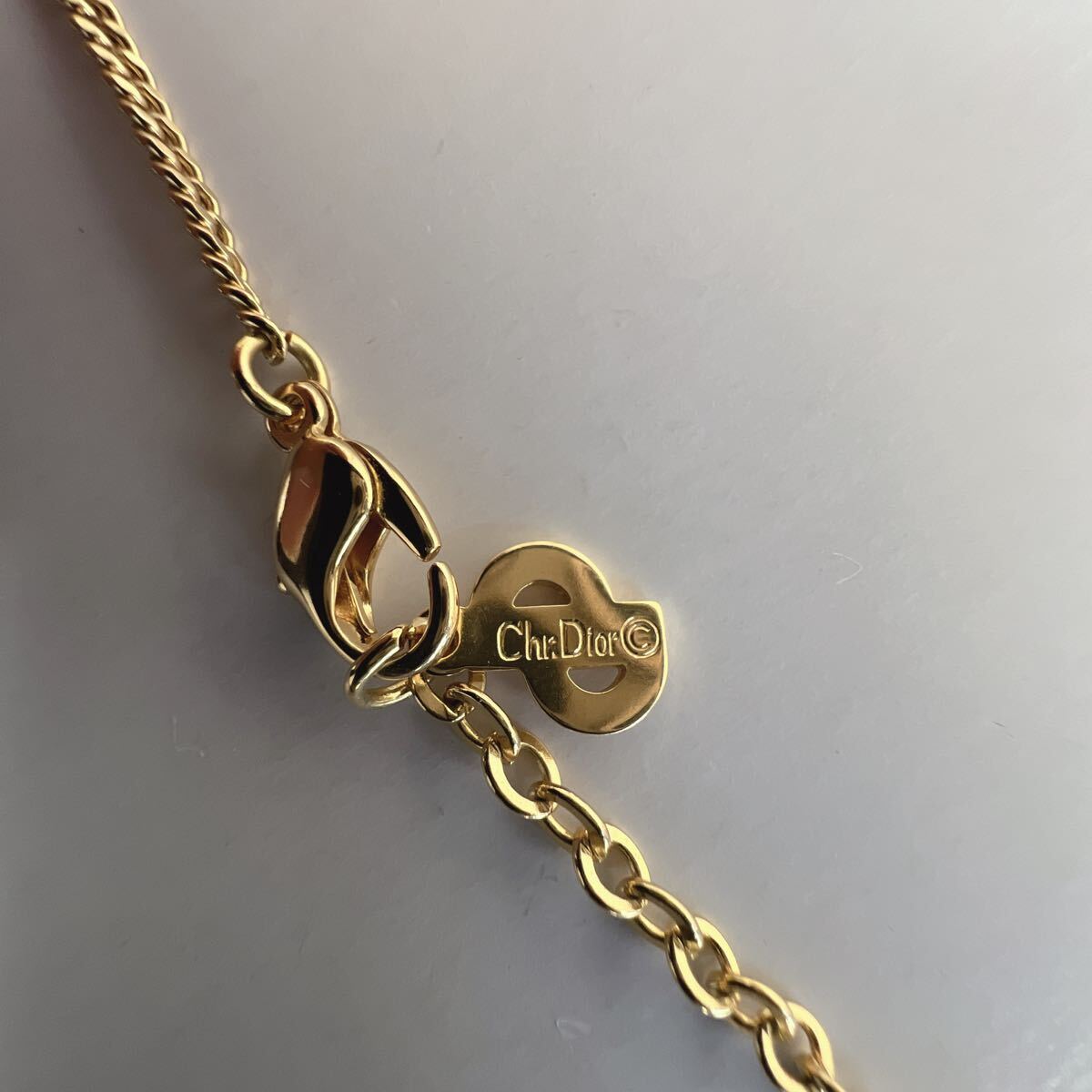 ○ Dior ディオール ネックレス約20㎝ イヤリングセット ○ Dior ディオール ネックレス約20㎝ イヤリングセット