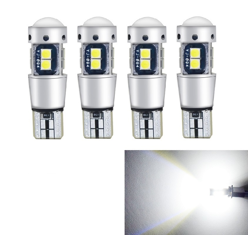 [4個セット] 爆光 T10/T16 LED キャンセラー內(nèi)蔵 無極性 白 ホワイト 12V/24V 共用 ポジション バックランプ 【送料無料】
