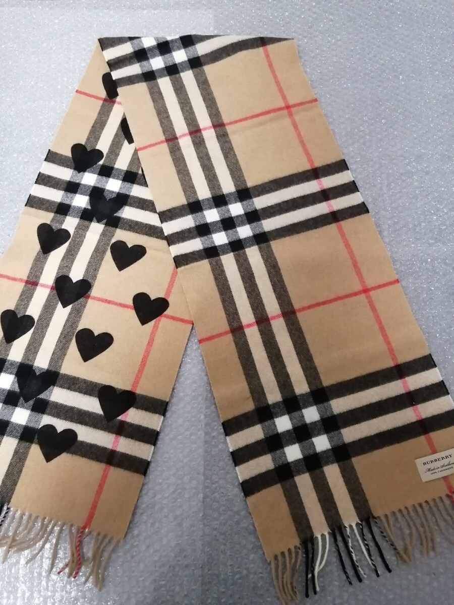 BURBERRY バーバリー マフラー カシミア100% キャメル ブラック BURBERRY バーバリー マフラー カシミア100% キャメル ブラック
