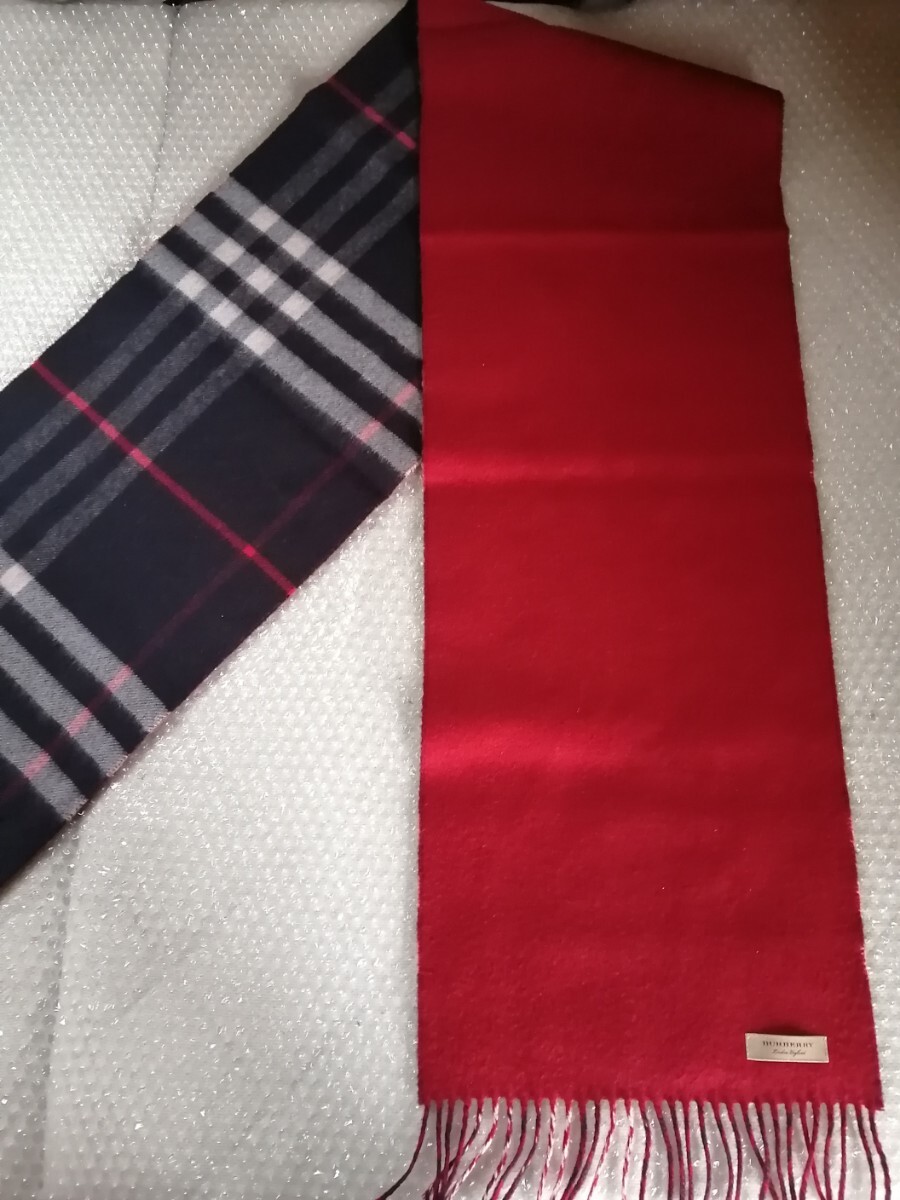 BURBERRY バーバリー マフラー カシミア100% リバーシブル BURBERRY バーバリー マフラー カシミア100% リバーシブル