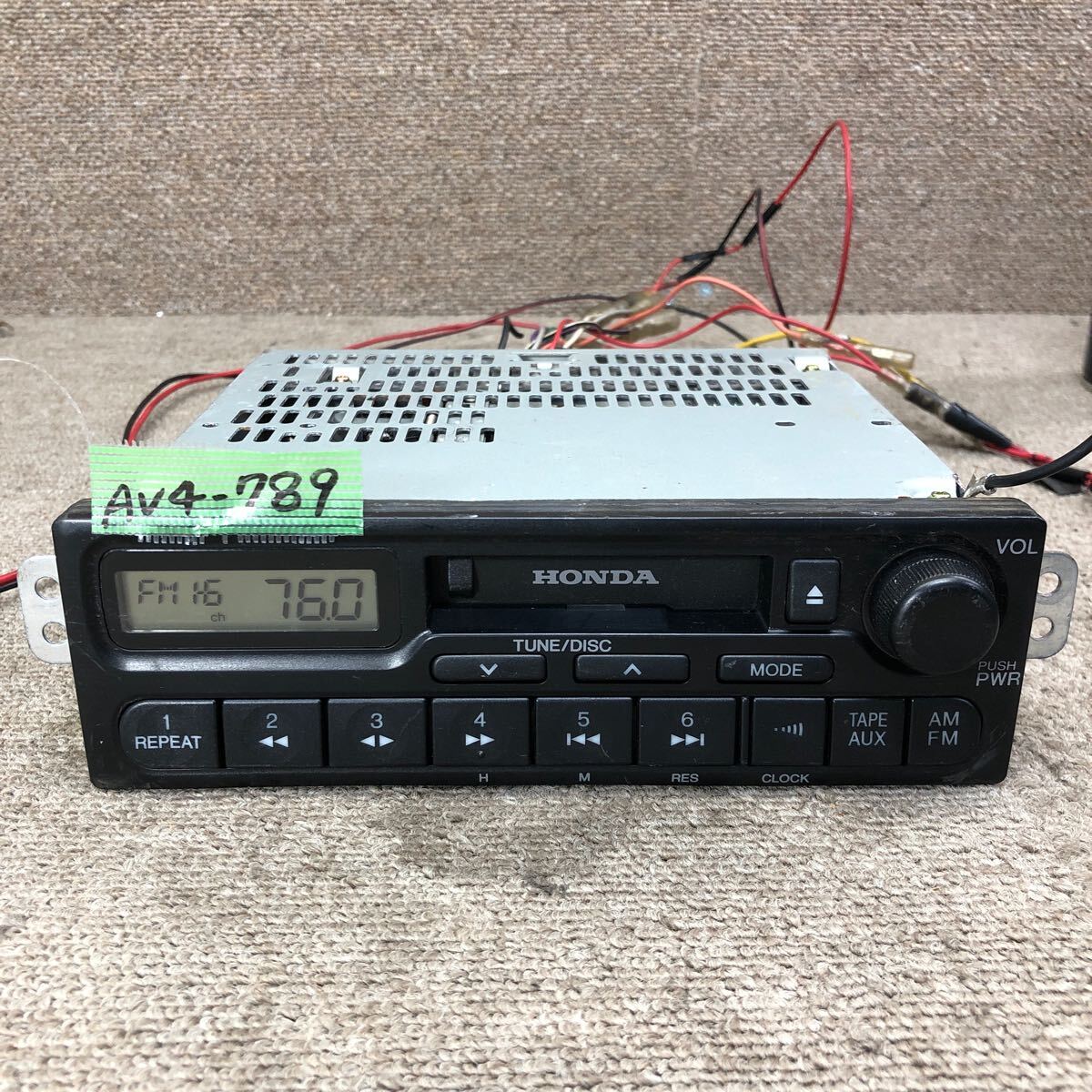 AV4-789 激安 カーステレオ HONDA clarion 39100-S2K-9011-M1 PH-1616G-B カセットデッキ FM/AM 本體のみ 簡易動(dòng)作確認(rèn)済み 中古現(xiàn)狀品