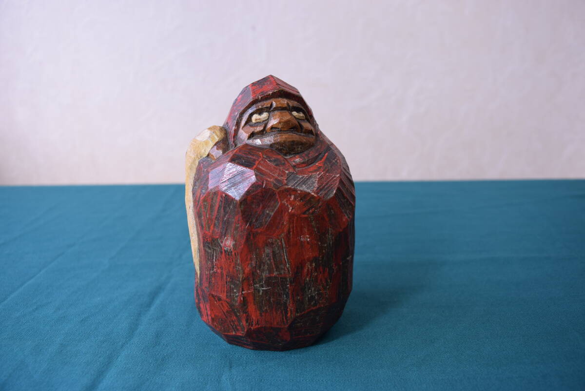 讃岐 一刀彫 達磨 仏像 近藤宏 福神 置物 縁起物 木彫 ダルマ 讃岐 一刀彫 達磨 仏像 近藤宏 福神 置物 縁起物 木彫 ダルマ