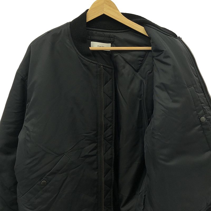 【美品】 marka / マーカ | 2024AW | NYLON TWILL MA-1 ナイロン ツイル ジャケット | 2 | ブラック | メンズ_画像4