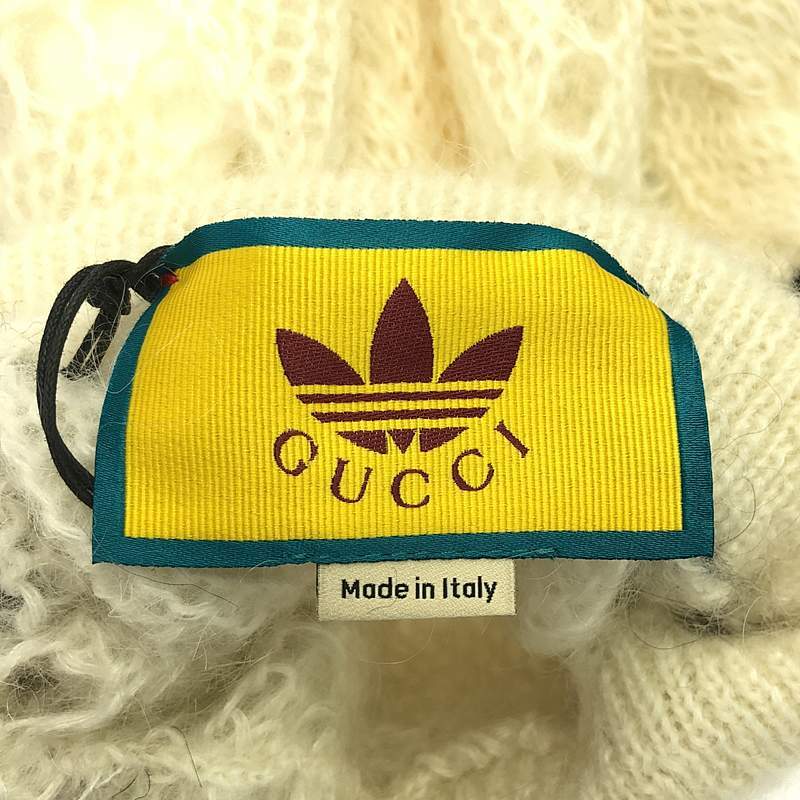 【美品】 GUCCI / グッチ | × adidas / アディダス トレフォイル サイドライン タートルネック ニット / 着脱可インナー付き_画像5