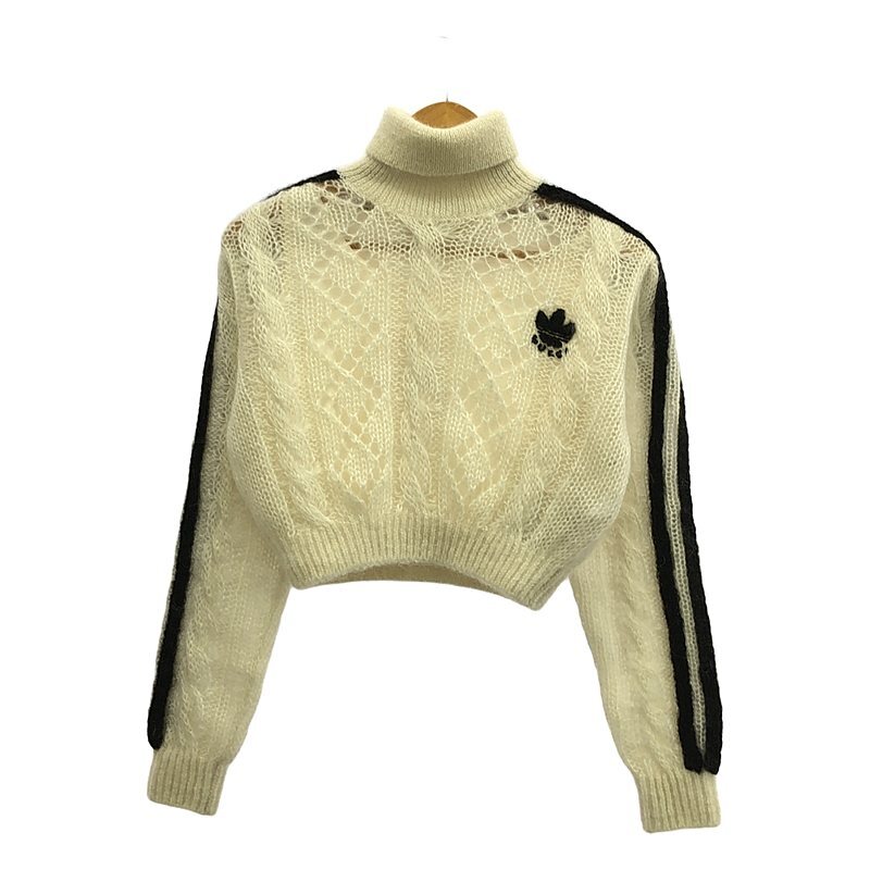 【美品】 GUCCI / グッチ | × adidas / アディダス トレフォイル サイドライン タートルネック ニット / 着脱可インナー付き_画像8