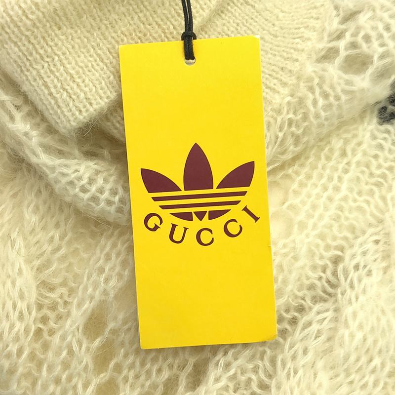 【美品】 GUCCI / グッチ | × adidas / アディダス トレフォイル サイドライン タートルネック ニット / 着脱可インナー付き_画像10
