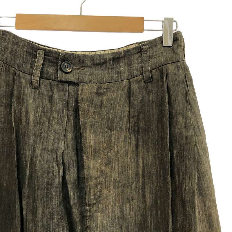 ziggy chen / ジギーチェン | 2023SS | CLASSIC PLEATED WIDE TROUSERS / タック ワイド パンツ | 44 | ダークブラウン | メンズ