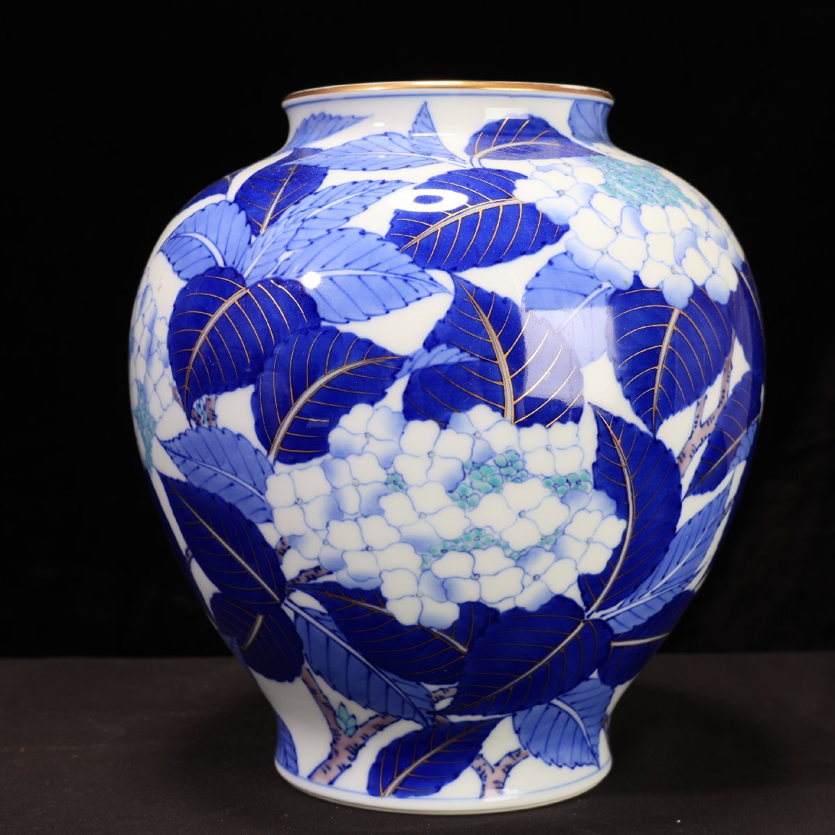 珍品堂】1円から C040 香蘭社 紫陽花絵 花瓶 壺 懐石 古美術 珍品堂】1円から C040 香蘭社 紫陽花絵 花瓶 壺 懐石 古美術