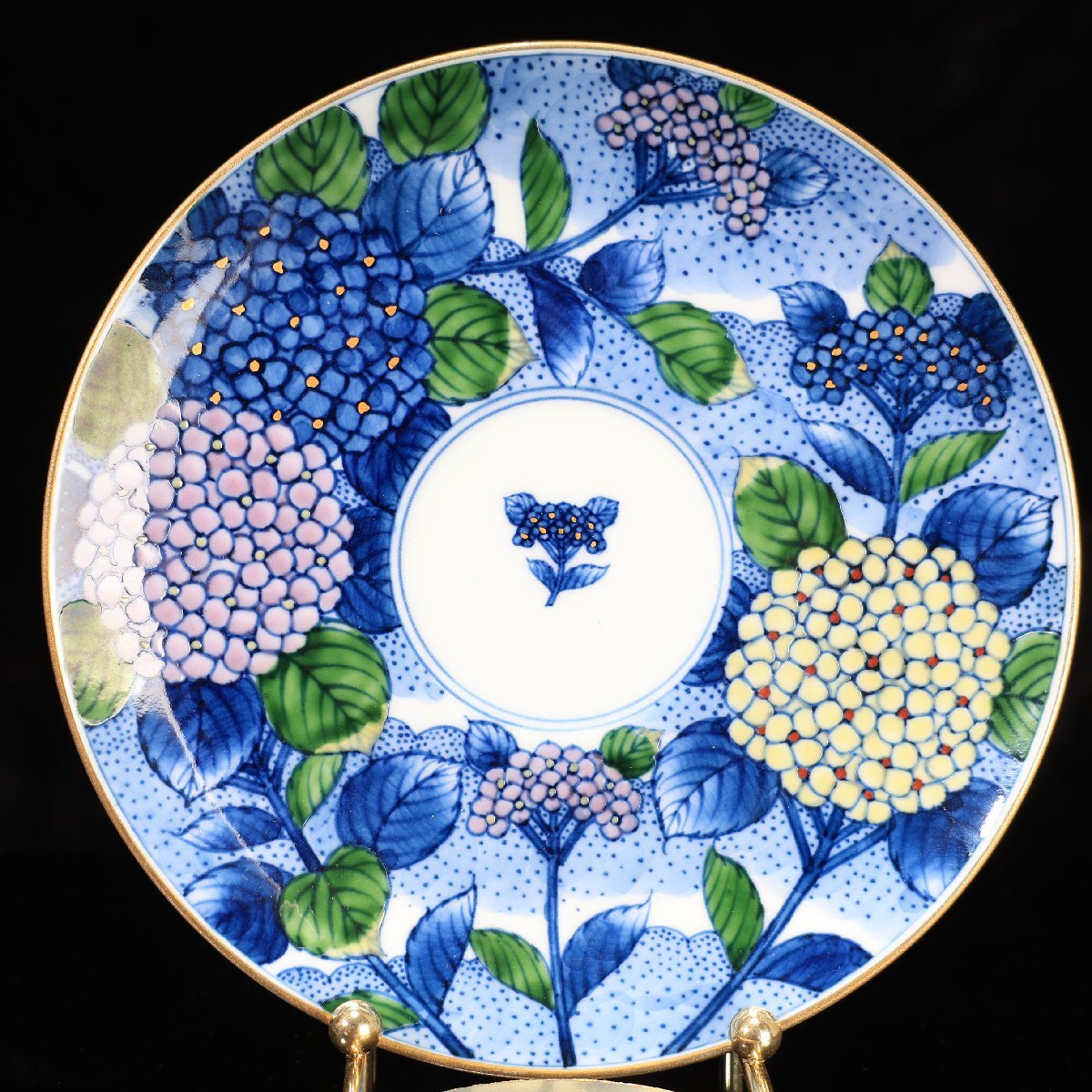 珍品堂】1円から C051 有田焼 村上玄輝 紫陽花ペア カップ