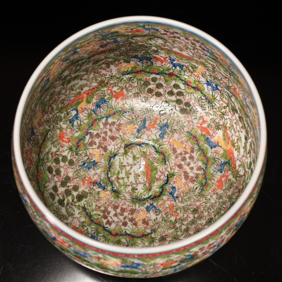 珍品堂】1円から C024 葉山有樹 鹿鳴図 お椀 茶碗 茶道具 時代物 珍品堂】1円から C024 葉山有樹 鹿鳴図 お椀 茶碗 茶道具 時代物