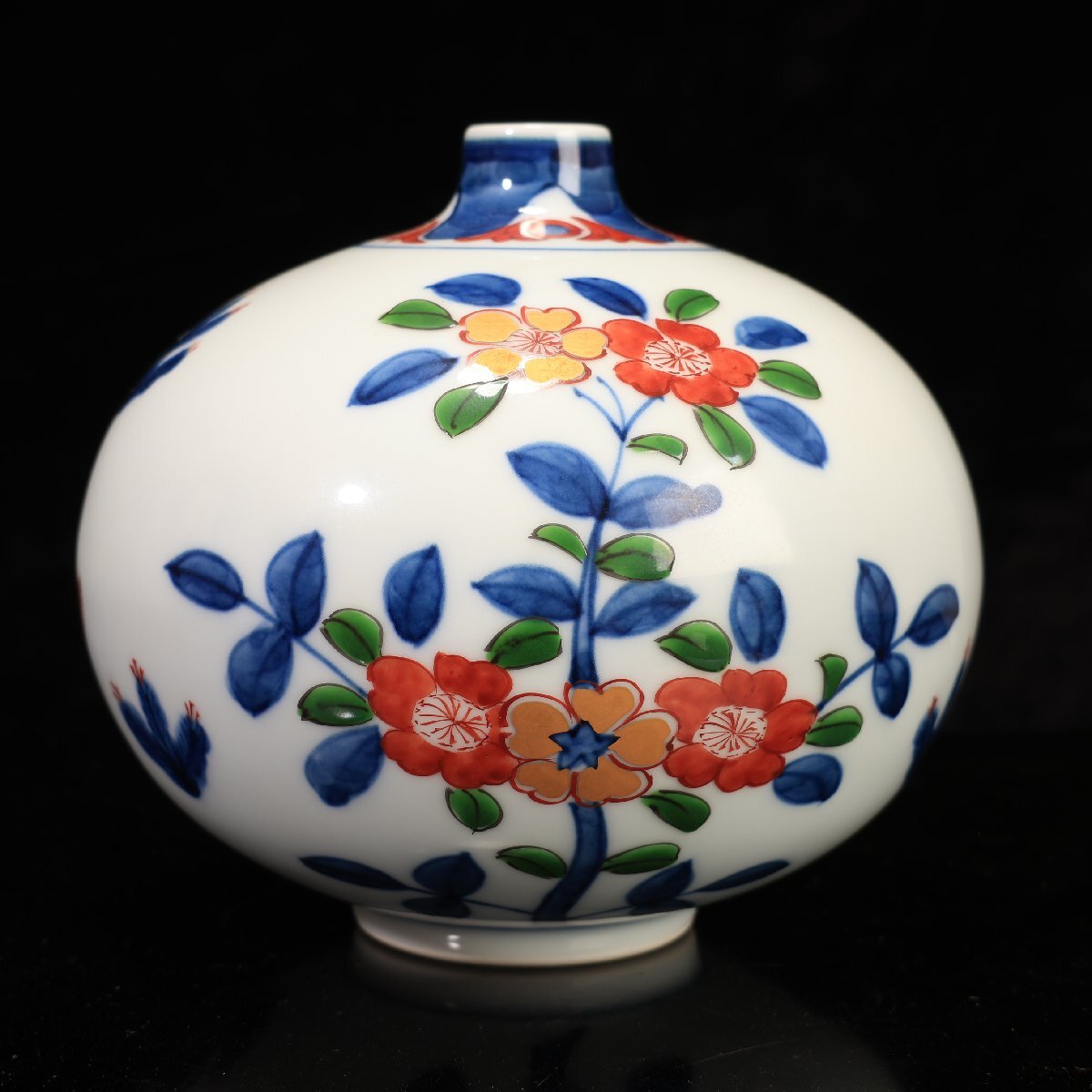 珍品堂】1円から D049 有田焼 源右衛門窯 古伊万里風桜図 共箱 珍品堂】1円から D049 有田焼 源右衛門窯 古伊万里風桜図 共箱