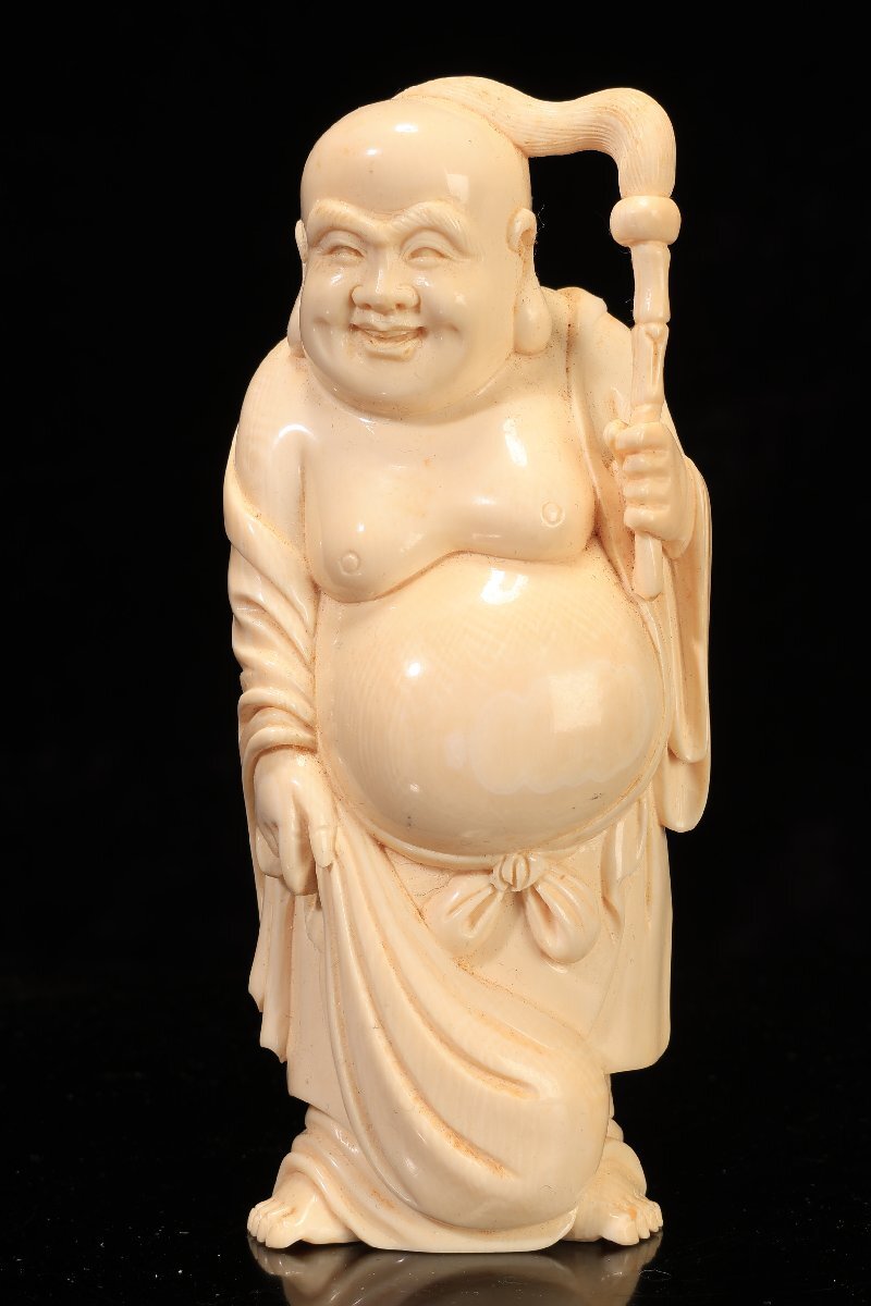 珍品堂】1円から B069 七福神 東洋彫刻 縁起物 まとめ売 細密