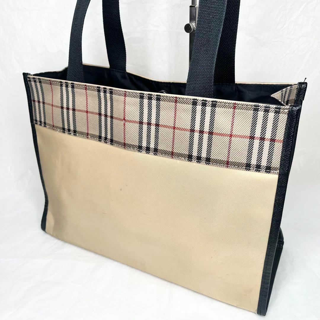 BURBERRY バーバリー ノバチェック トートバッグ ナイロンレザー