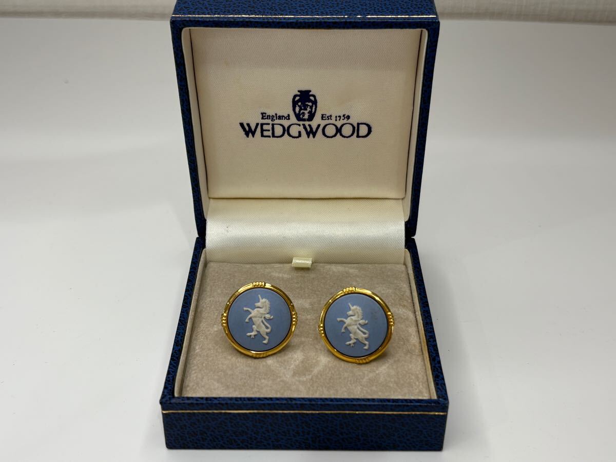 1円スタート カフス WEDGWOOD ウェッジウッド ゴールド ブルー系 1円スタート カフス WEDGWOOD ウェッジウッド ゴールド ブルー系