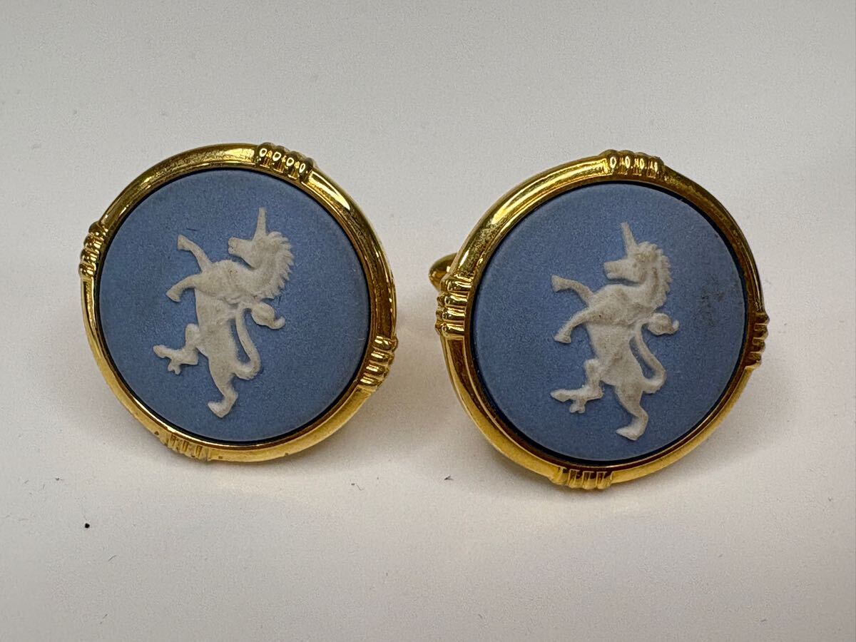 1円スタート カフス WEDGWOOD ウェッジウッド ゴールド ブルー系 1円スタート カフス WEDGWOOD ウェッジウッド ゴールド ブルー系