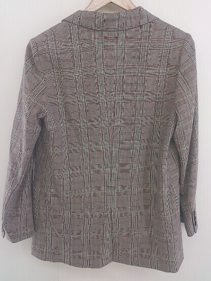 ◇ URBAN RESEARCH グレンチェック シングル2B 長袖 テーラード ジャケット サイズ38 グレー ブラック マルチ レディース_画像3