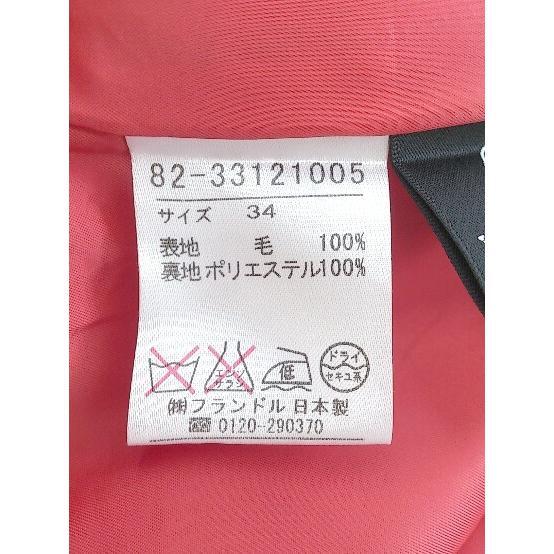 ◇ LE SOUK ルスーク ノースリーブ 膝丈 ワンピース サイズ34 レッド レディース