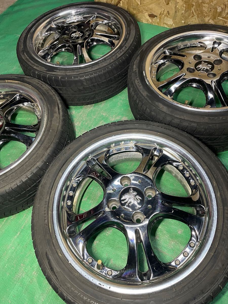  希少軽サイズ！ weds Kranze ケルベロス　15インチ 4穴 PCD100 5.5J オフセット41 ハブ径73㎜ 4本セット　ウェッズ　クレンツェ_画像2