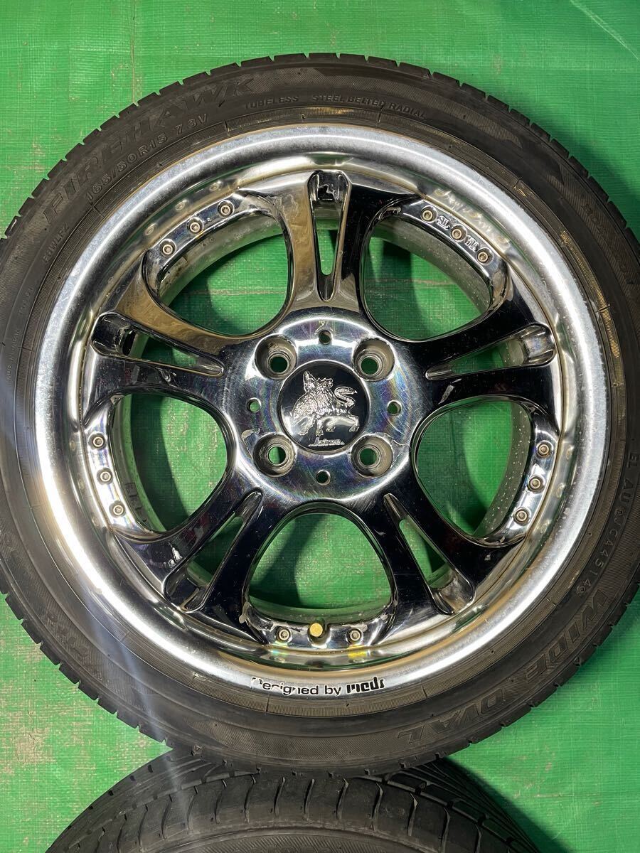  希少軽サイズ！ weds Kranze ケルベロス　15インチ 4穴 PCD100 5.5J オフセット41 ハブ径73㎜ 4本セット　ウェッズ　クレンツェ_画像6