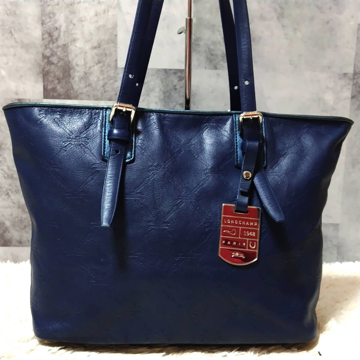 希少/美品 A4収納 ロンシャン Longchamp トートバッグ 自立 希少/美品 A4収納 ロンシャン Longchamp トートバッグ 自立