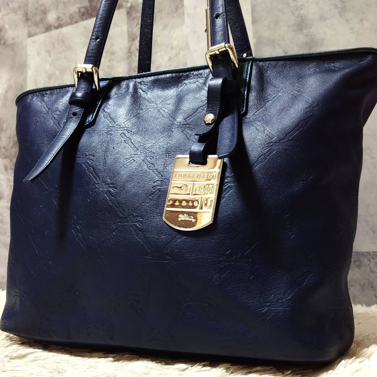 希少/美品 A4収納 ロンシャン Longchamp トートバッグ 自立 希少/美品 A4収納 ロンシャン Longchamp トートバッグ 自立