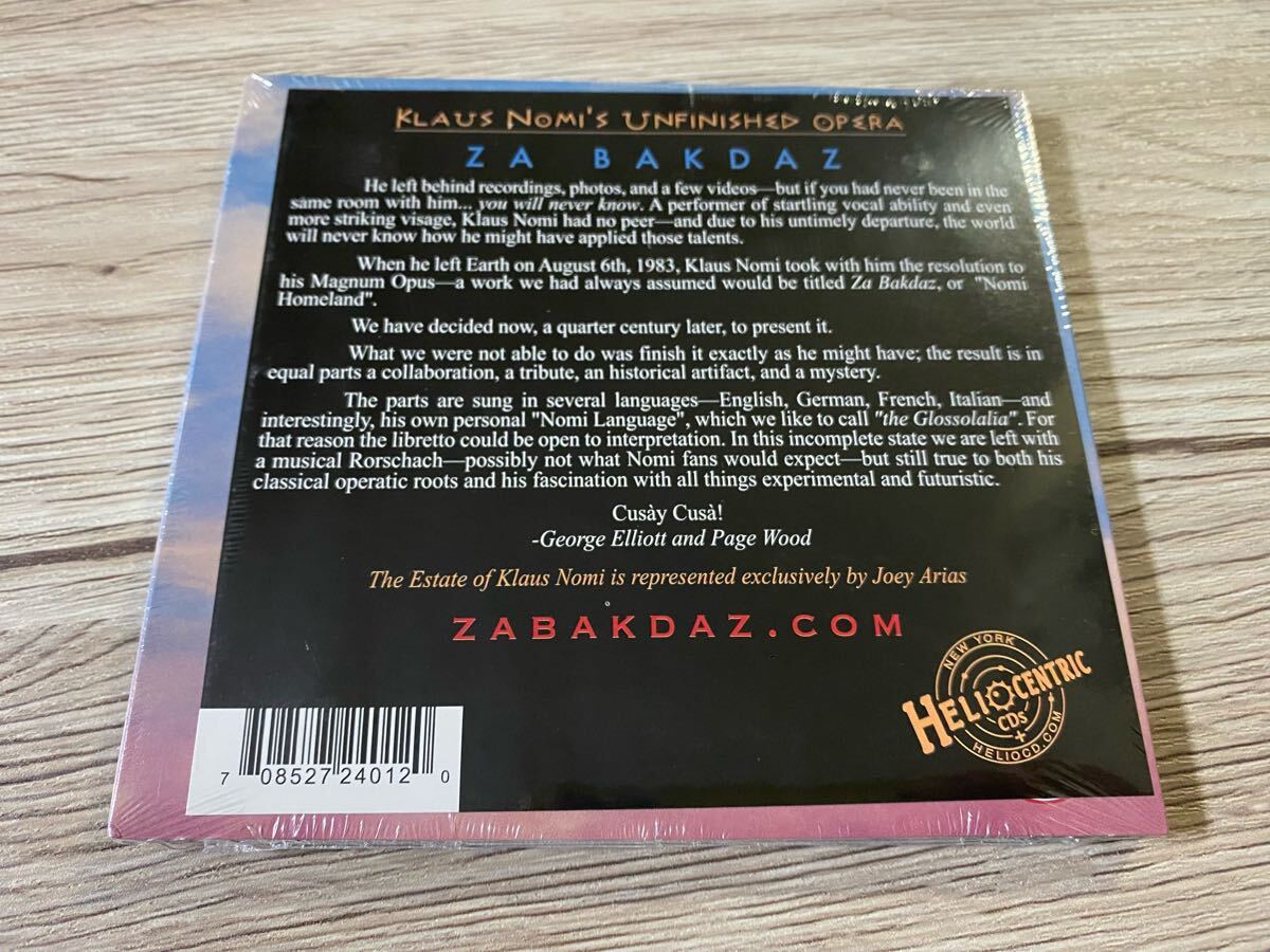 新品未開封 希少 輸入盤CD Za Bakdaz Unfinished OperaKlaus 新品未開封 希少 輸入盤CD Za Bakdaz Unfinished OperaKlaus