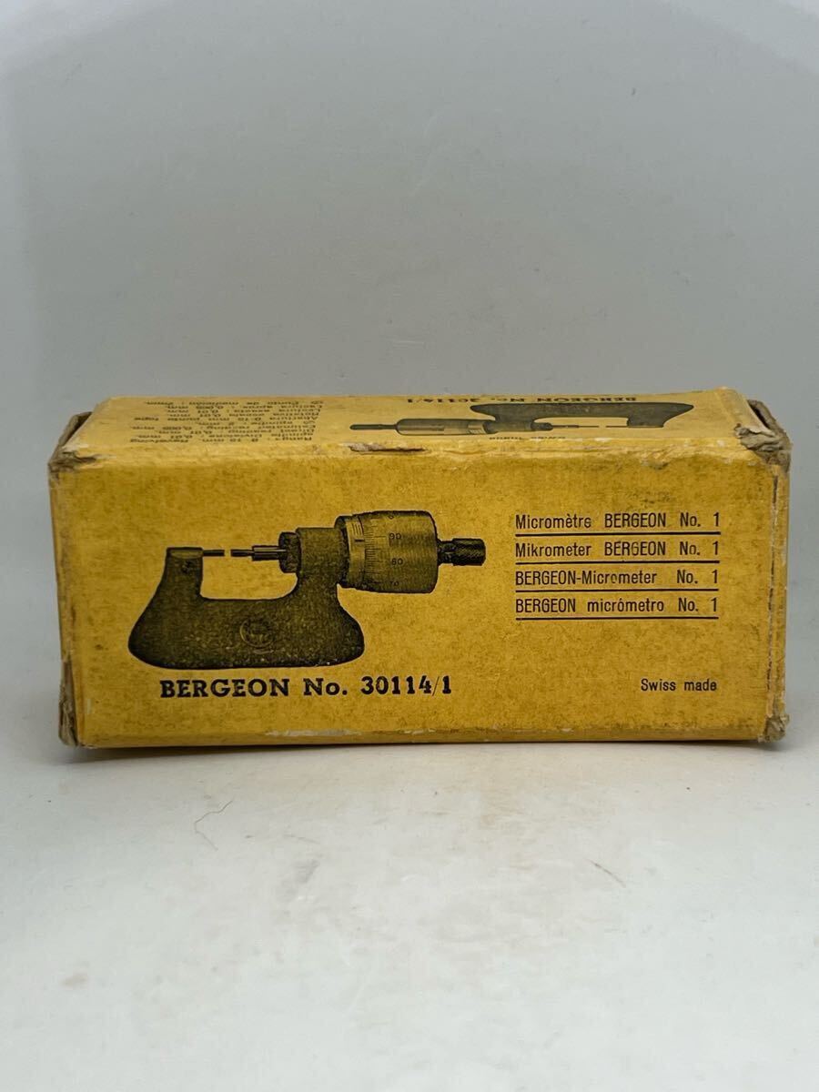 BERGEON No.30114/1 Swiss made Bench Micrometer NO.1 Vintage